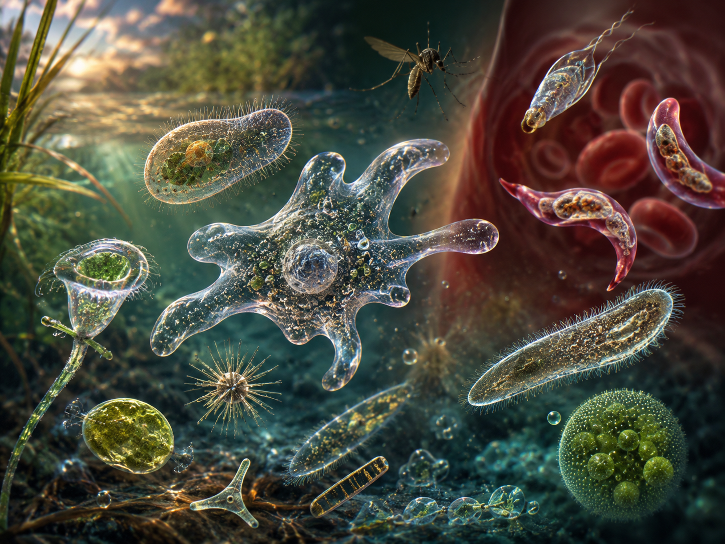 Protozoa in aquatic environment